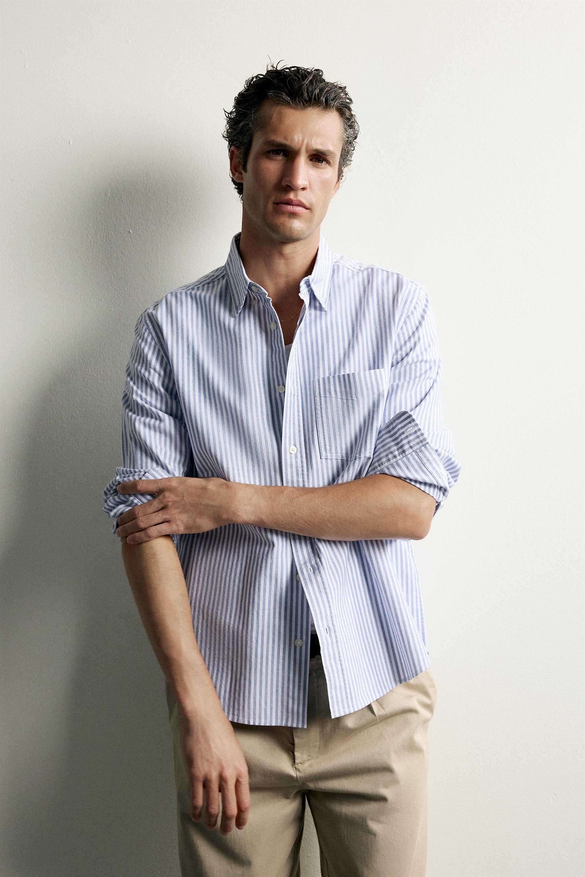 REGULAR FIT TEXTURED OXFORD SHIRT